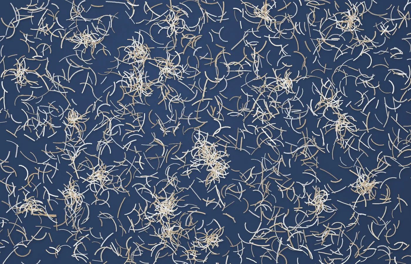 Blue upholstery covered in pet hair before using GoaT5